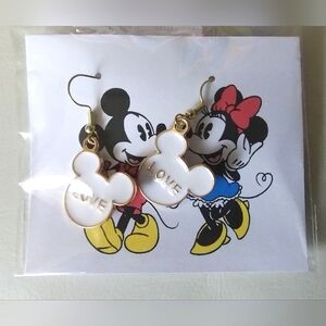New in package, Mickey Mouse Enamel Earrings